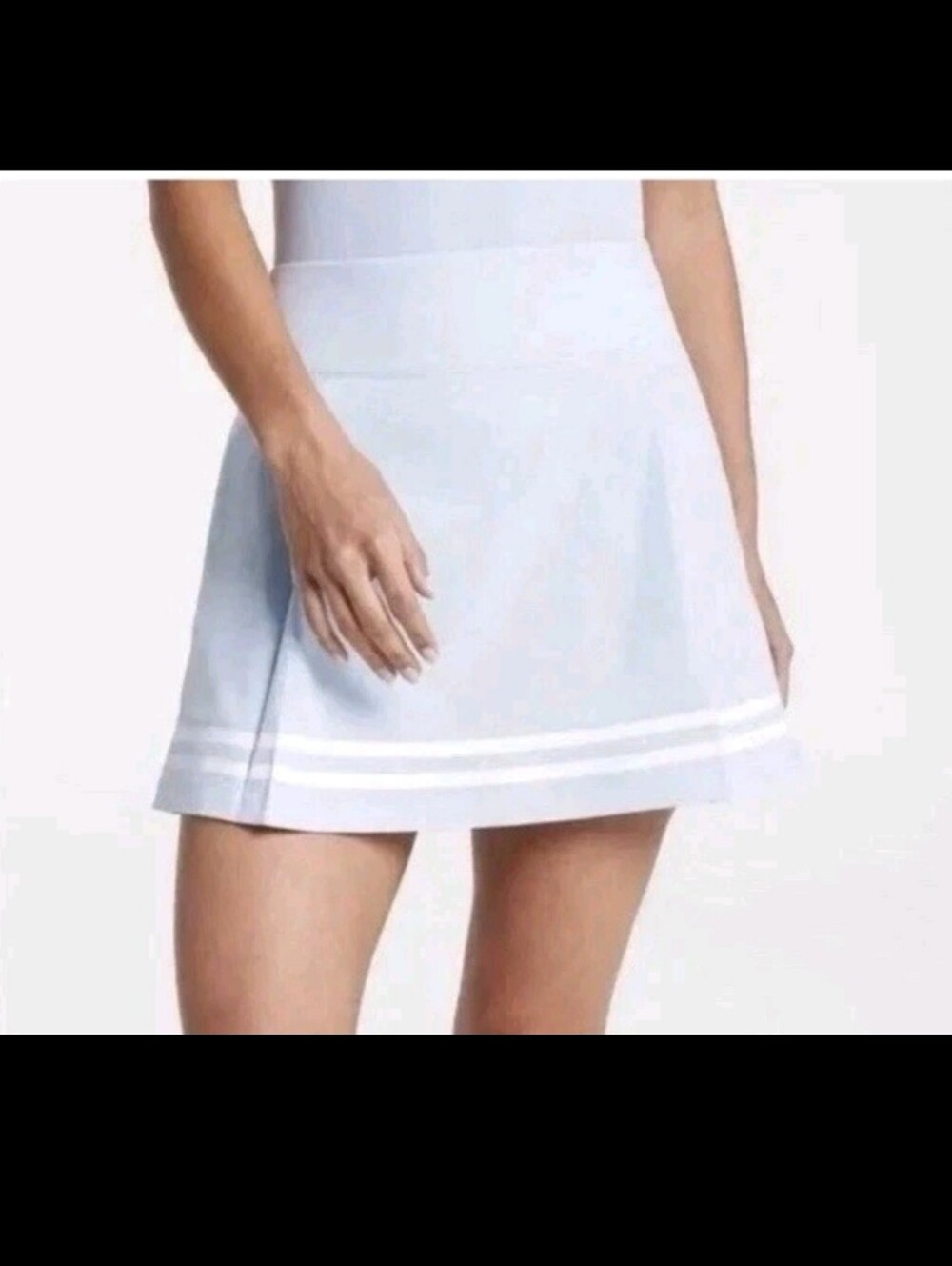 CALIA by Carrie Underwood Light Blue Athletic Skort with White Stripes